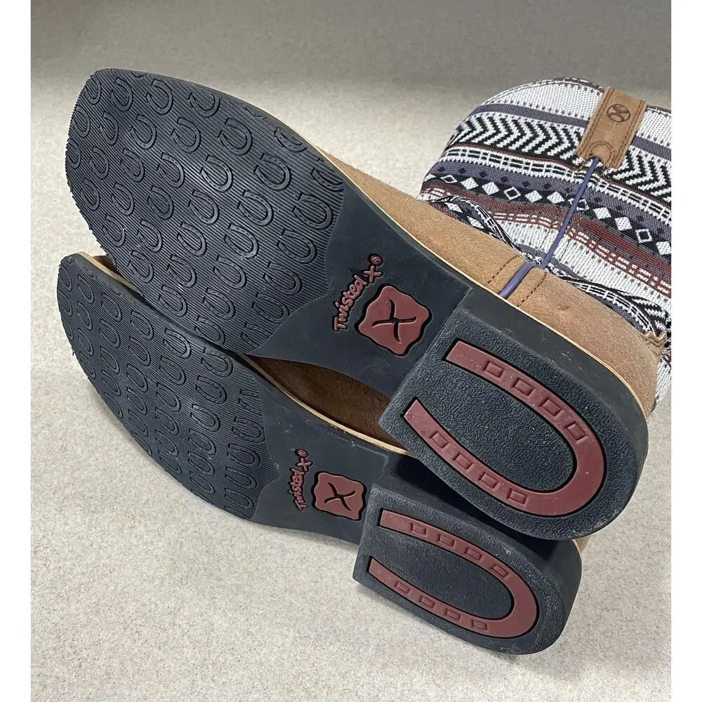 Twisted X Children's Size 4M Hooey Aztec Print /Brown Square Toe Boots -Western